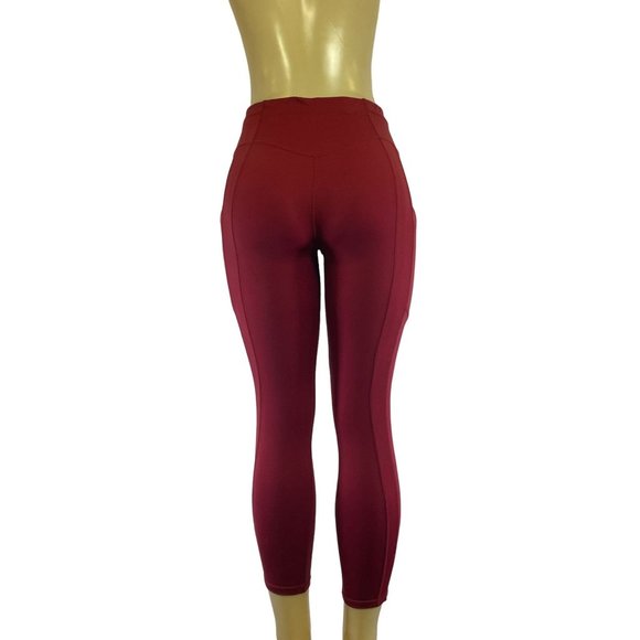 NWT Fabletics Gym Slim Boho Size Medium Dark Red Women's Legging - Picture 2 of 6